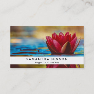 Elegant Lotus Flower Logotyp Yoga Visitkort