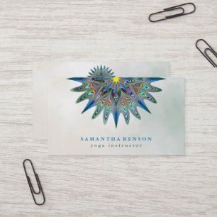 Elegant Lotus Flower Logotyp Yoga Visitkort