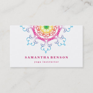 Elegant Lotus Flower Logotyp Yoga Visitkort