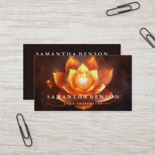 Elegant Lotus Flower Logotyp Yoga Visitkort