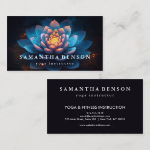 Elegant Lotus Flower Logotyp Yoga Visitkort