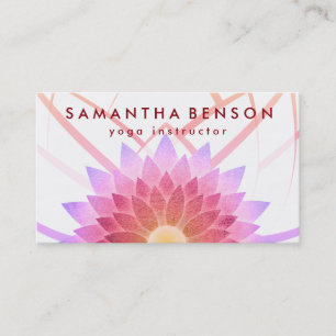Elegant Lotus Flower Logotyp Yoga Visitkort