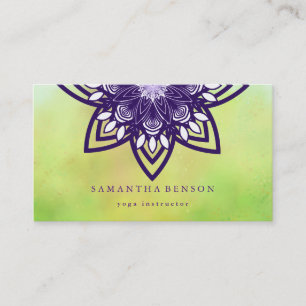 Elegant Lotus Flower Logotyp Yoga Visitkort