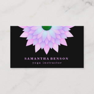 Elegant Lotus Flower Logotyp Yoga Visitkort