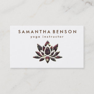 Elegant Lotus Flower Logotyp Yoga Visitkort