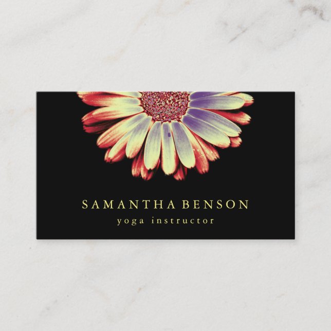 Elegant Lotus Flower Logotyp Yoga Visitkort (Framsida)