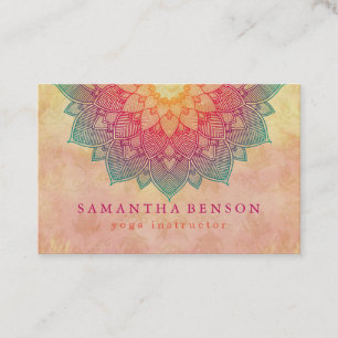 Elegant Lotus Flower Logotyp Yoga Visitkort