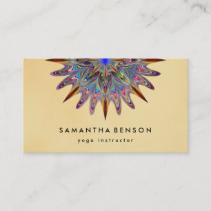 Elegant Lotus Flower Logotyp Yoga Visitkort