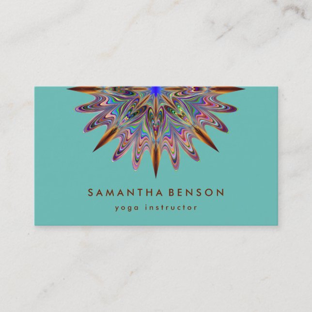 Elegant Lotus Flower Logotyp Yoga Visitkort (Framsida)