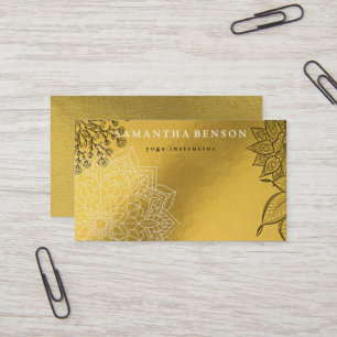 Elegant Lotus Flower Logotyp Yoga Visitkort
