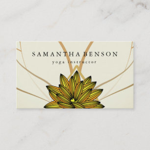 Elegant Lotus Flower Logotyp Yoga Visitkort