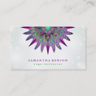 Elegant Lotus Flower Logotyp Yoga Visitkort