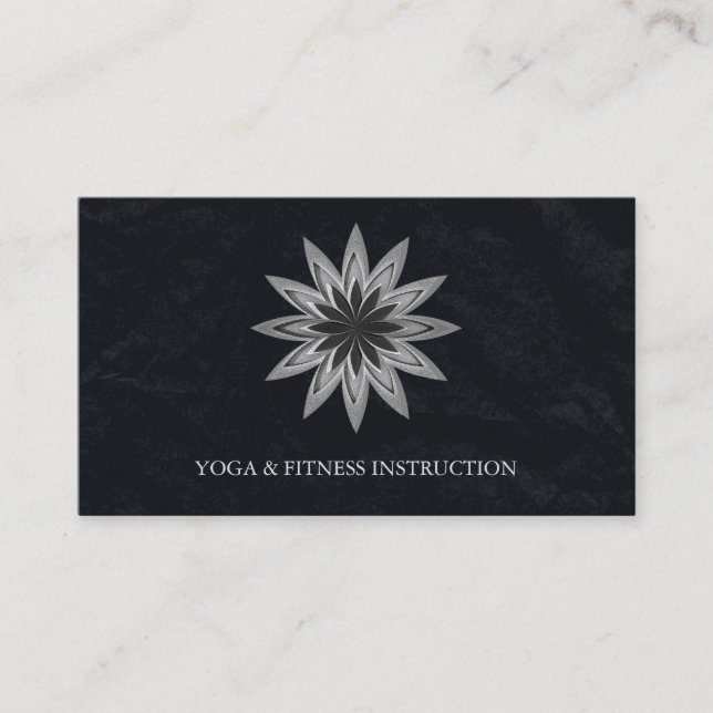 Elegant Lotus Flower Logotyp Yoga Visitkort (Framsida)