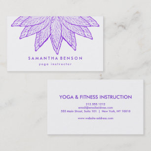 Elegant Lotus Flower Logotyp Yoga Visitkort