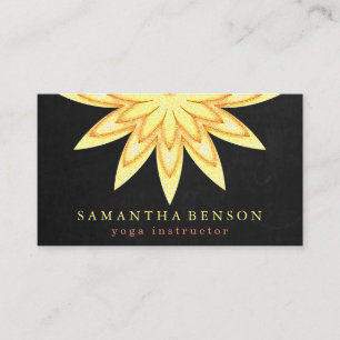 Elegant Lotus Flower Logotyp Yoga Viskort Visitkort