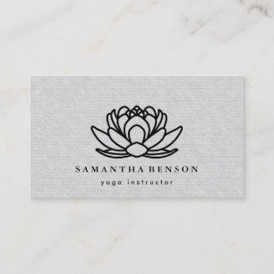 Elegant Lotus Flower Mandala Logotyp Yoga Instruct Visitkort