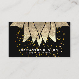 Elegant Lotus Flower Mandala Logotyp Yoga Instruct Visitkort