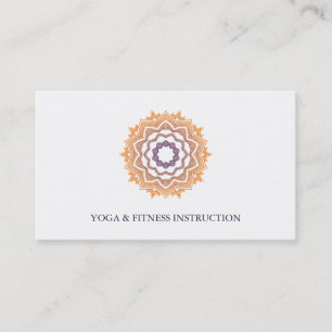 Elegant Lotus Flower Mandala Logotyp Yoga Visitkort
