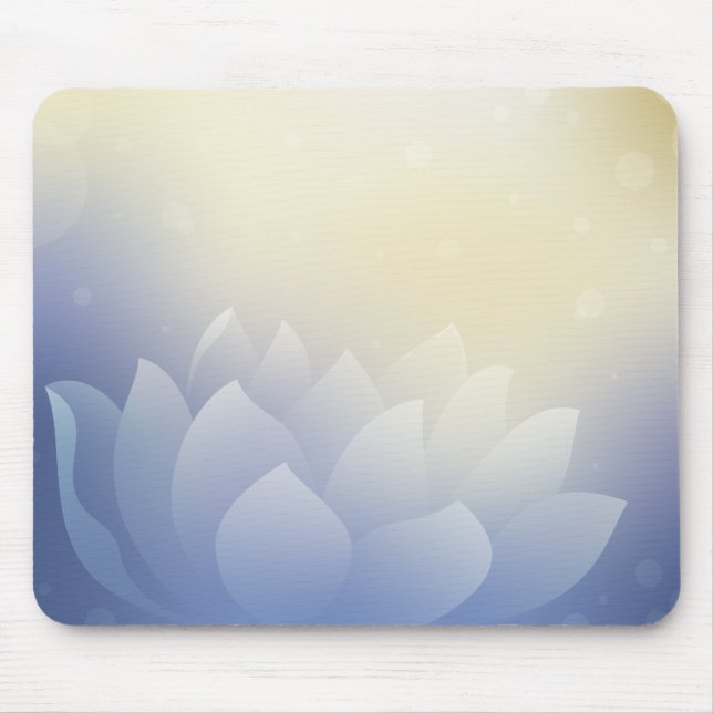 Elegant Lotus Flower Mouse Pad Musmatta (Framsidan)