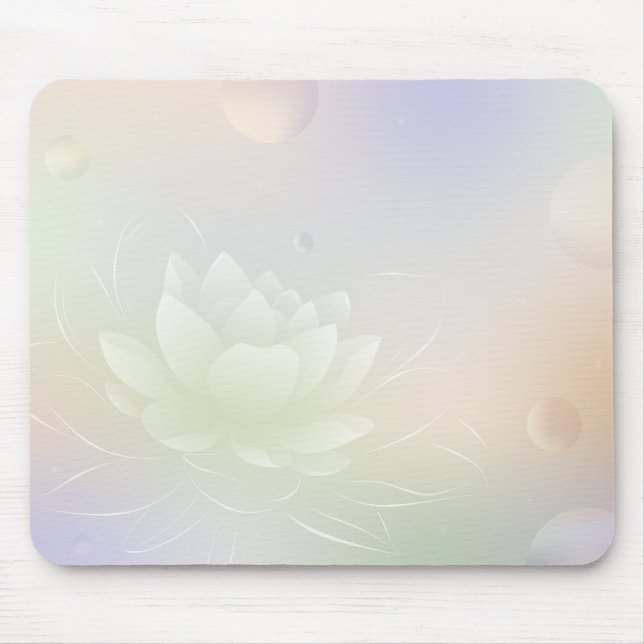 Elegant Lotus Flower Mouse Pad Musmatta (Framsidan)