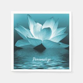 Elegant Lotus Flower Ocean Zen Yoga Personlig Pappersservett
