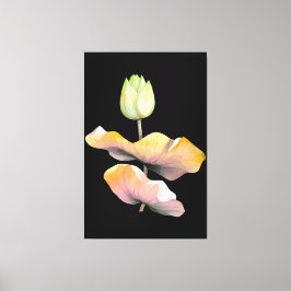Elegant Lotus Flower Poster, Abstrakt Zen Art Prin Canvastryck