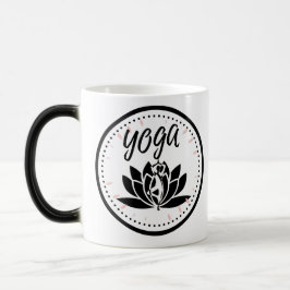 Elegant Lotus Flower Yoga Pose Coffee Mug Magisk Mugg