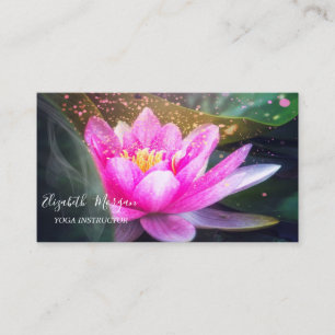 Elegant Lotus Gold  Yogainstruktör Visitkort