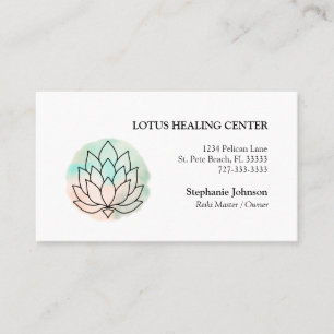 Elegant Lotus Line Teckning Logotyp Visitkort