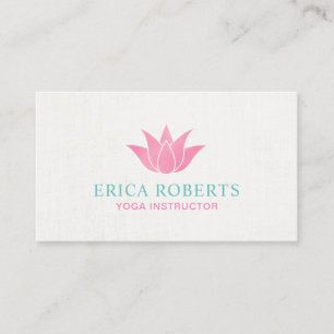 Elegant Lotus Logotyp Spa Salon Yoga Instructor Visitkort