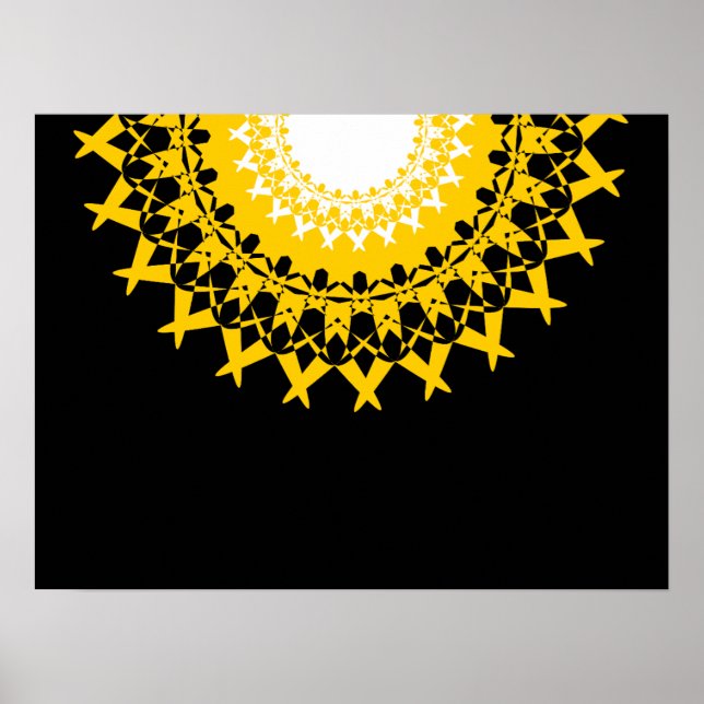 Elegant Lotus Mandala Poster (Framsidan)