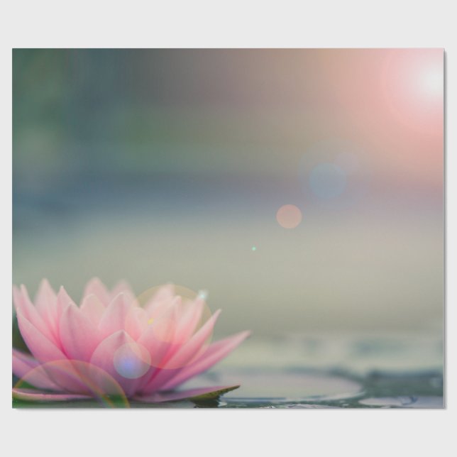 Elegant Lotus Natur Presentpapper (Platt)