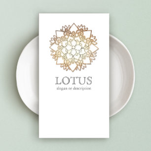Elegant Lotus Women's Mode Boutique White Visitkort