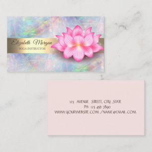 Elegant Lotus Yoga Opal Visitkort