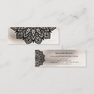 Elegant Lotusblomma Logotyp Yoga Mini Visitenkort Visitkort