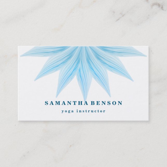 Elegant Lotusblomma Logotyp Yoga Visitkort (Framsida)