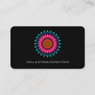 Elegant Lotusblomma Logotyp Yoga Visitkort