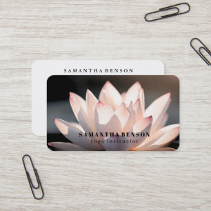 Elegant Lotusblomma Logotyp Yoga Visitkort