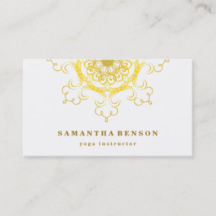 Elegant Lotusblomma Logotyp Yoga Visitkort