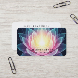 Elegant Lotusblomma Logotyp Yoga Visitkort