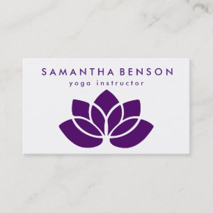 Elegant Lotusblomma Logotyp Yoga Visitkort