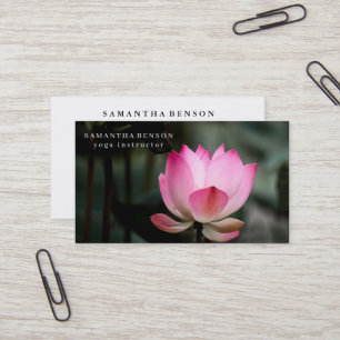 Elegant Lotusblomma Logotyp Yoga Visitkort