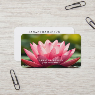 Elegant Lotusblomma Logotyp Yoga Visitkort