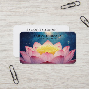 Elegant Lotusblomma Logotyp Yoga Visitkort