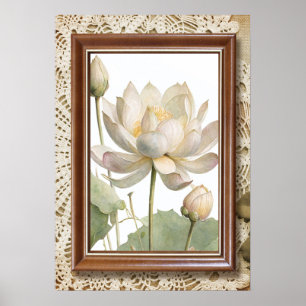 "Elegant Lotusblomma Väggkonsttryck" Poster