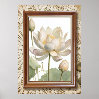 "Elegant Lotusblomma Väggkonsttryck" Poster