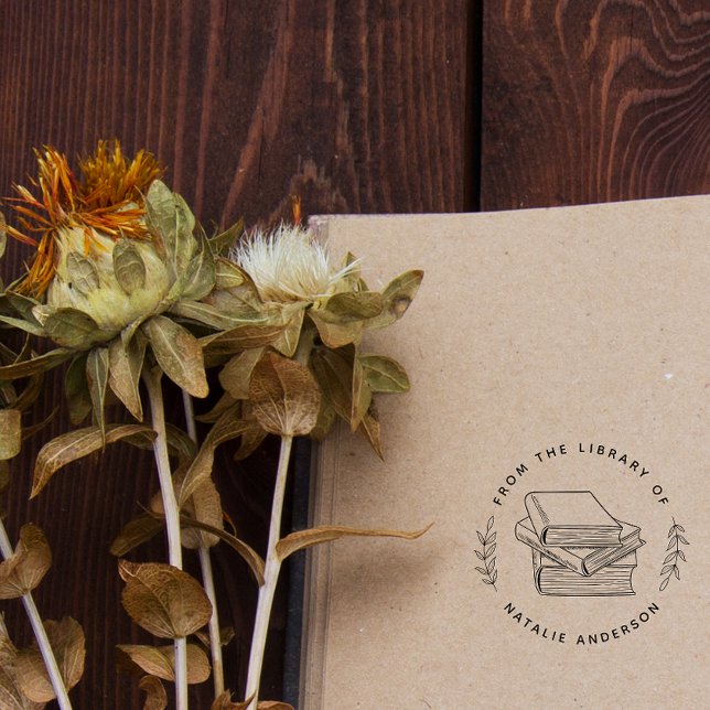 Elegant Löv Anpassningsbar från Bibliotek Stämpel (Skapare uppladdad)