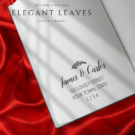 Elegant Löv Family Namn Return Adress Stämpel