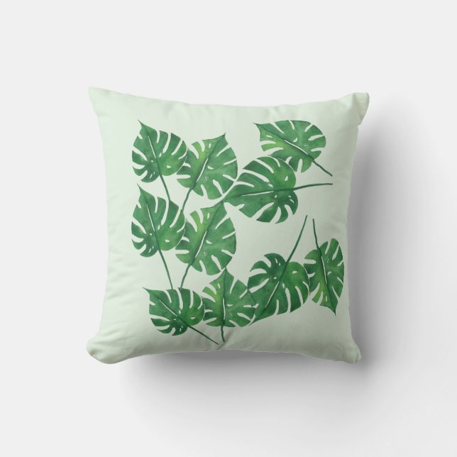 Elegant Löv Fyrkantig fyllning - naturinspirerad h Kudde (Framsida)