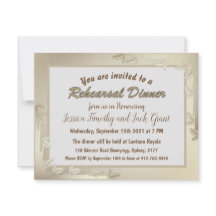 Elegant Löv i Guld Bröllop Rehearsal Dinner